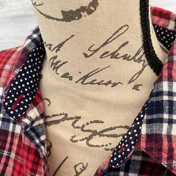 Justice red plaid top - Picture 7 of 10